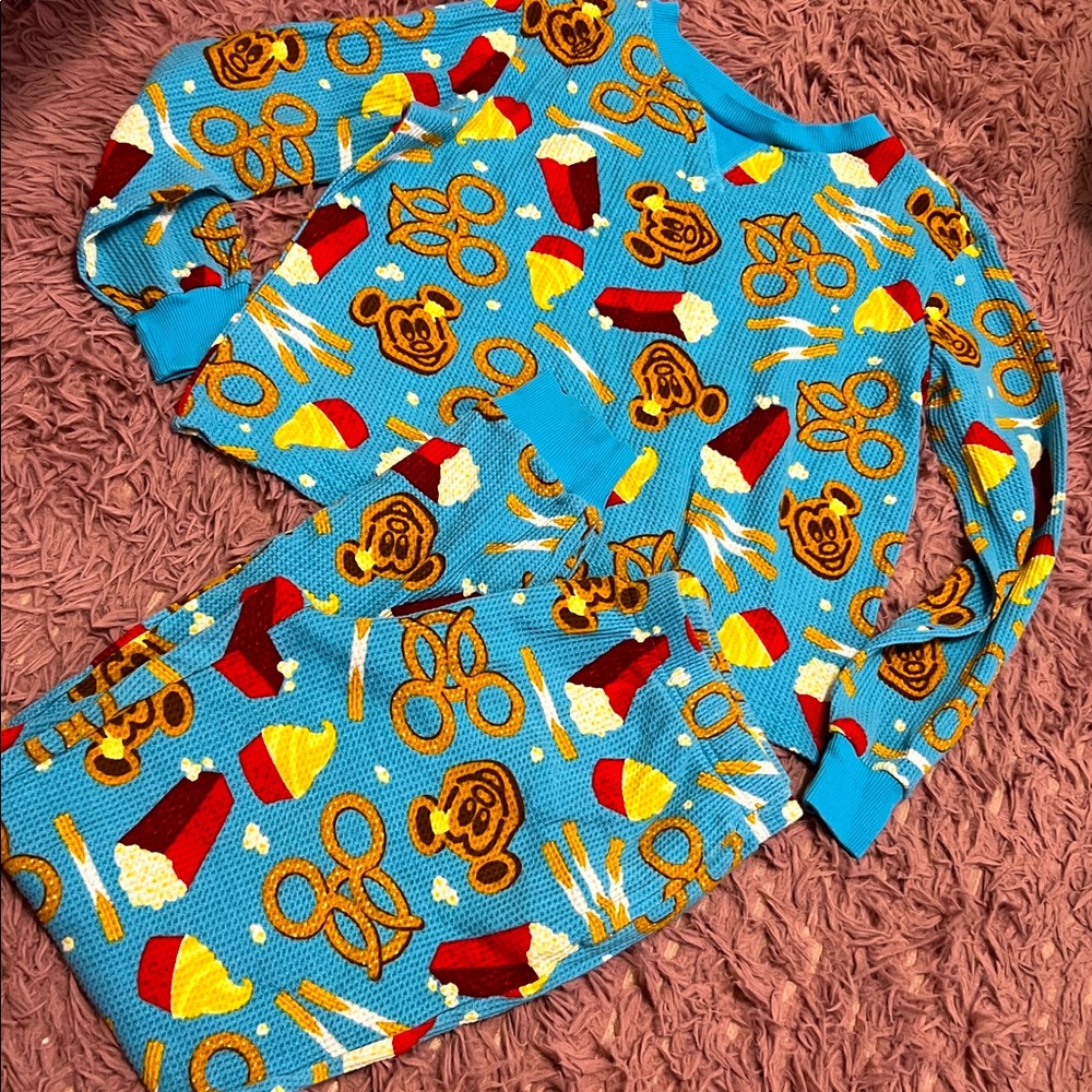 Disney Parks snacks thermal pajama set